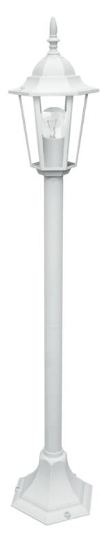 Palo lanterna per esterno IP44 in alluminio antracite o bianco diffusore vetro lampada 1XE27 non inclusa MILANO