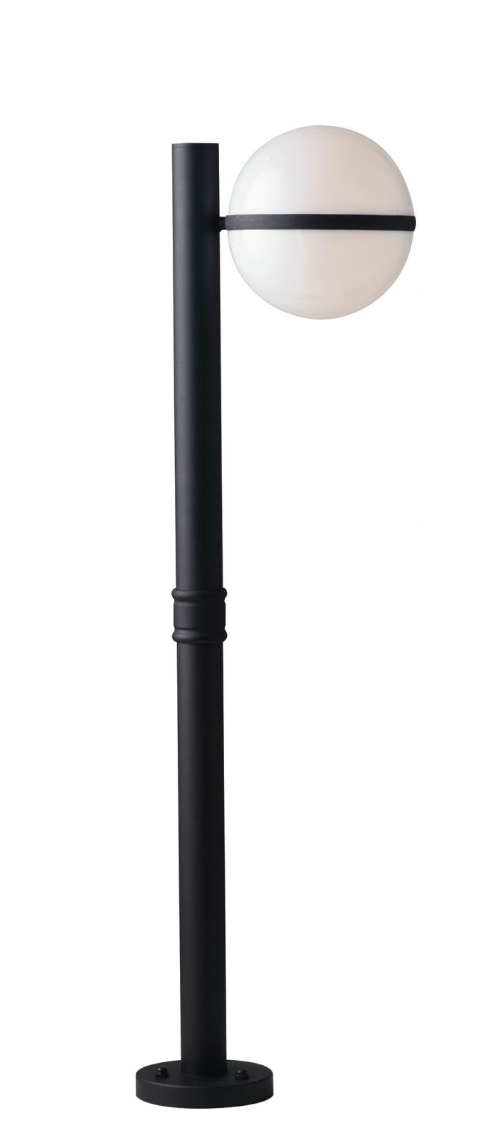 Palo per esterno IP44 in alluminio nero diffusore in PMMA lampada 1XE27 non inclusa ORBIT