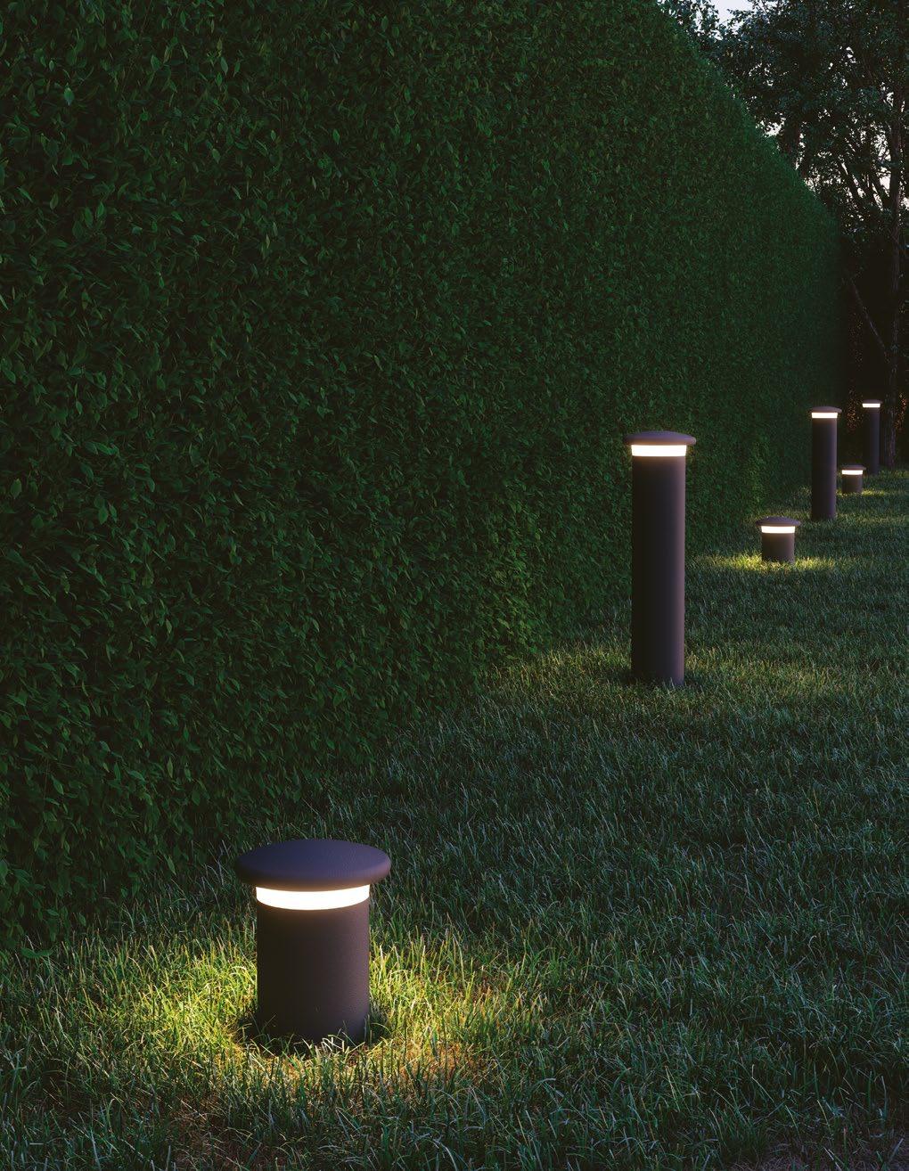 Palo per esterno IP65 in alluminio antracite o corten led integrato regolabile 3000-4000°k 10W 1284 lumen BITT