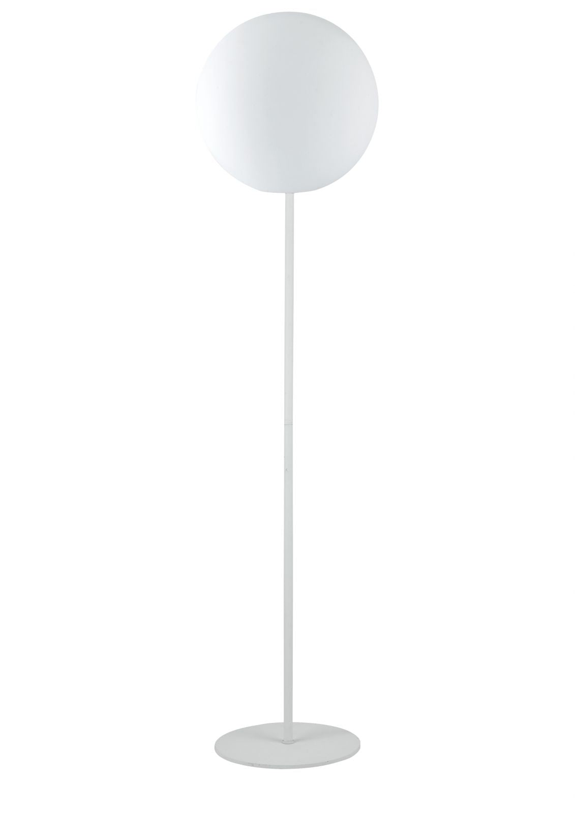 Piantana da giardino IP65 sfera in polietilene con struttura in metallo bianco lampada 1XE27 non inclusa GECO-SFERA