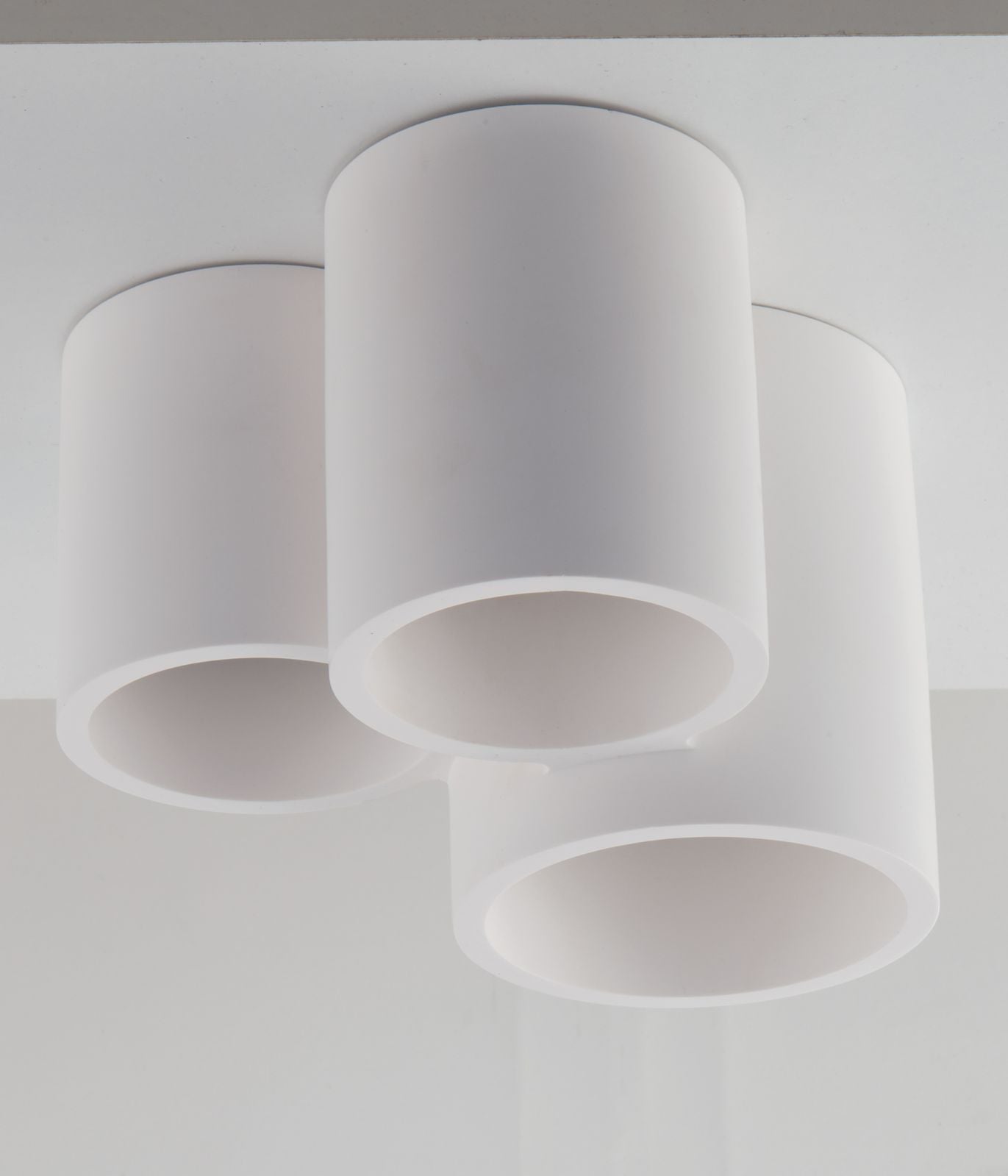 Plafoniera in gesso verniciabile lampada Gu10 non inclusa collezione BANJIE 1-2-3 luci