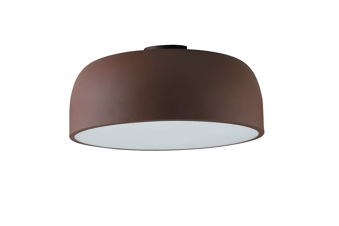 Plafoniera 3 luci in metallo bronzo diffusore inferiore in acrilico bianco 3XE27 non incl. BISTROT