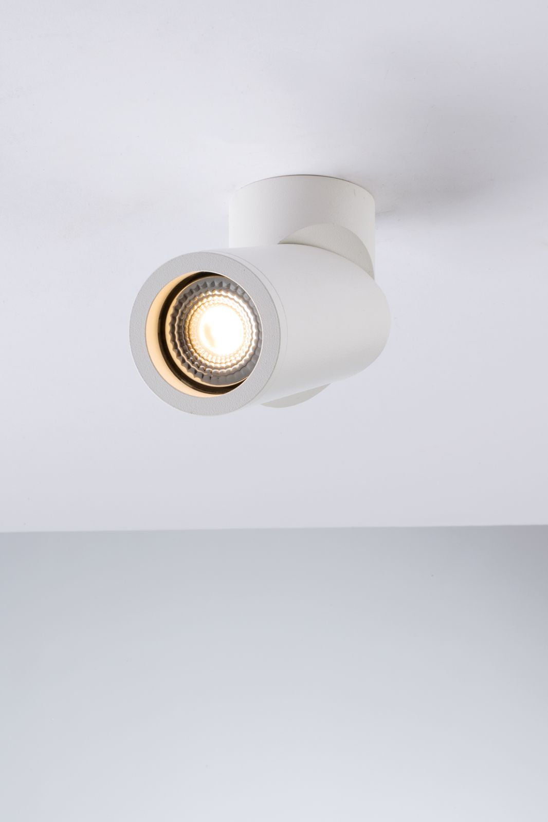 Plafoniera orientabile 330° con struttura in alluminio bianco o nero opaco lampadaGU10 non inclusa collezione GENESIS