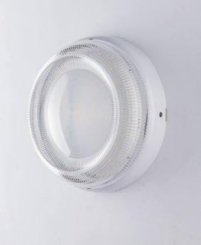 Plafoniera per esterno in termoplastica bianco diffusore trasparente effetto diamantato IP65 led luce naturale 4000°k CAPRI