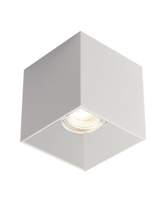 Plafoniera con struttura in alluminio bianco o nero opaco, cubo o cilindro lampada GU10 non inclusa collezione TOWN