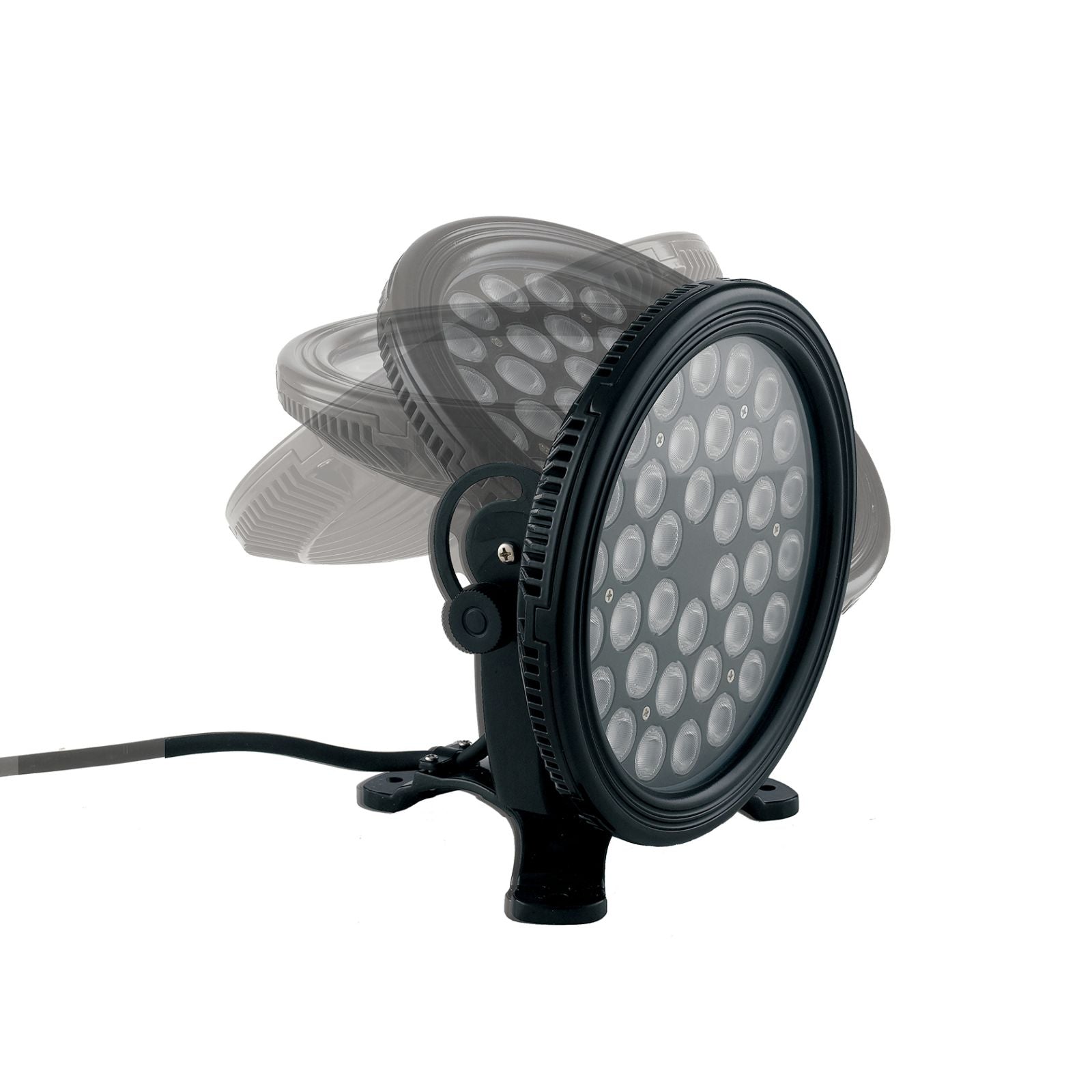 Proiettore per esterno IP67 in acciaio inox 316 nero per fontane led integrato RGB full color 36x1W NEPTUNE