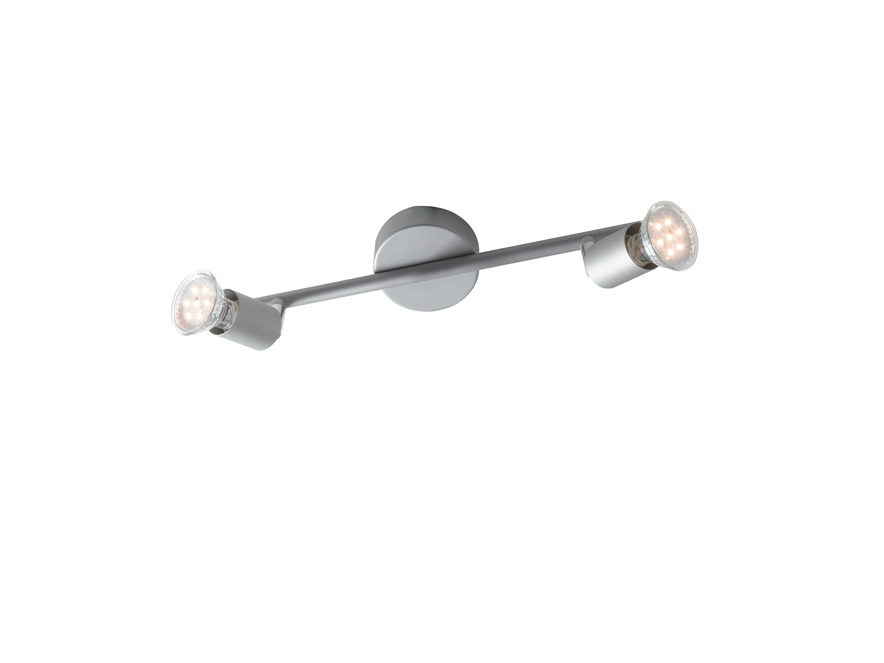 Spot in metallo con punti luce orientabili con finitura silver lampade GU10 non incluse collezione