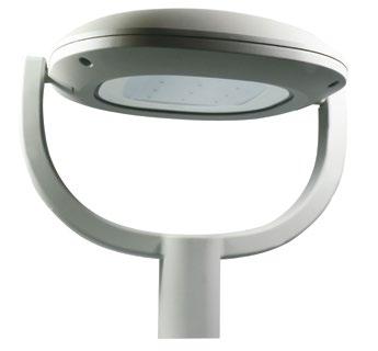 Faro stradale IP67 in alluminio silver diffusore vetro temperato su palo verticale o orizzontale led 50W 7000LM luce natura 4000°k POLIS