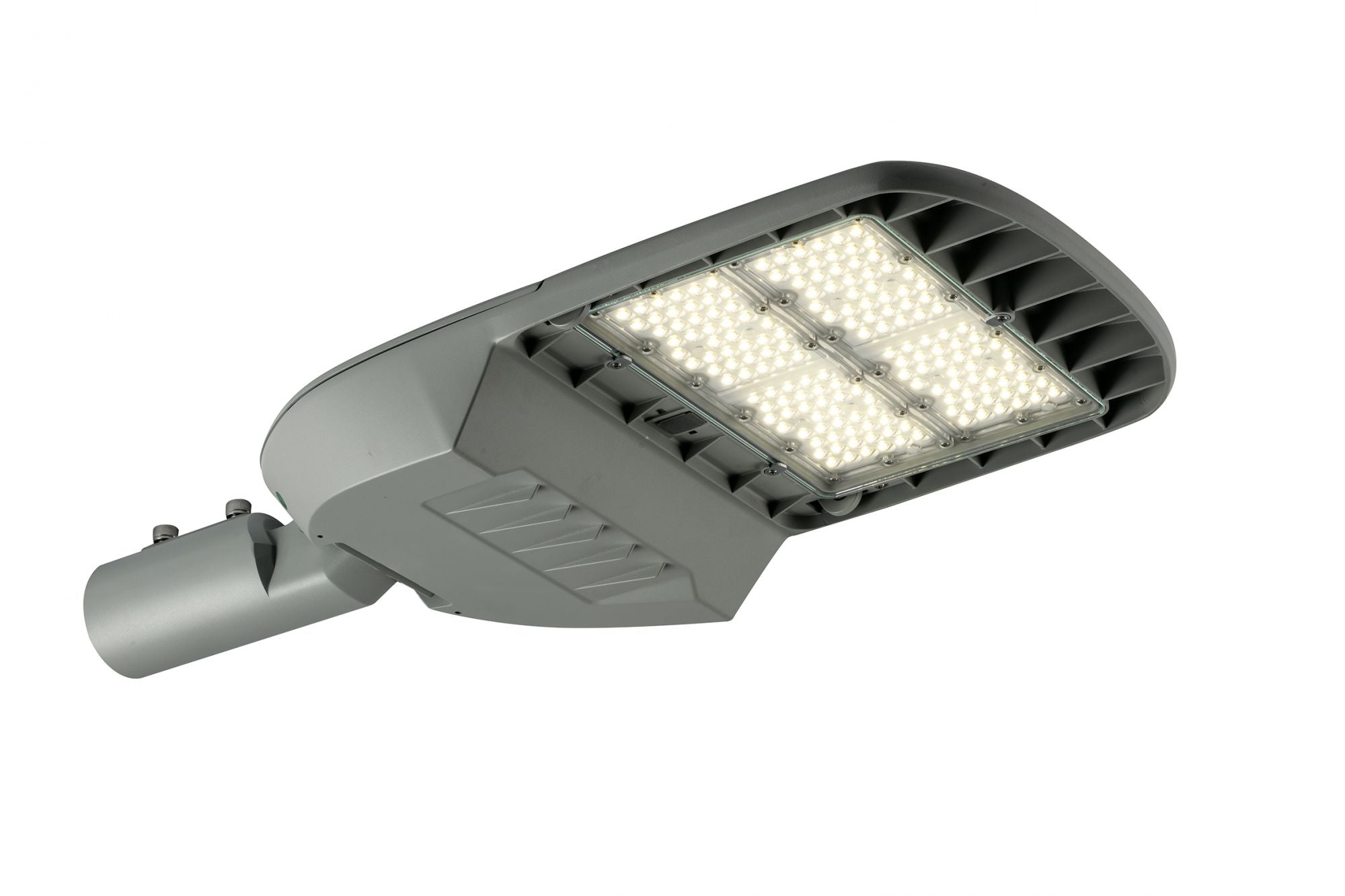 Faro stradale per esterno IP65 in alluminio con lenti in materiale autoestinguente , antiurto e anti-UV led 100W 15500LM 4000°k con CREPUSCOLARE STREETWAY