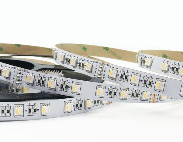 Strip led RGB+4000°k 19.2W/M IP20 compatibile con easy domotica 24V driver non incluso STRIP24V-5050-RGBW