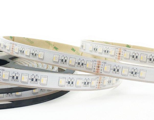 Strip led 5 metri IP68 RGB+4000°k 19.2W/M 24V driver non incluso compatibile con easy domotica STRIP24V-5050RGBW-IP68