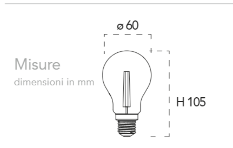 Lampada LED a filamento per coltivazione piante 8W 660LM 1300°k