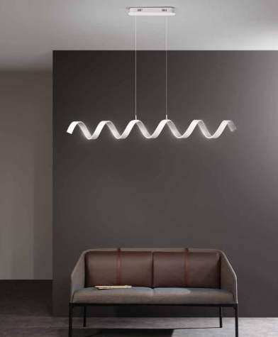 Plafoniera LED spirale in alluminio bianco-argento o nero-oro 20W 1680LM 3000-4000°k HELIX-PL4