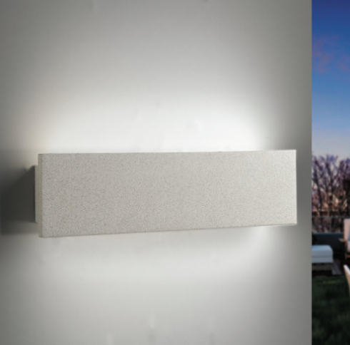 Applique per esterno in cemento bianco IP65 led integrato luce natura 4000°k varie dimensioni PARKER