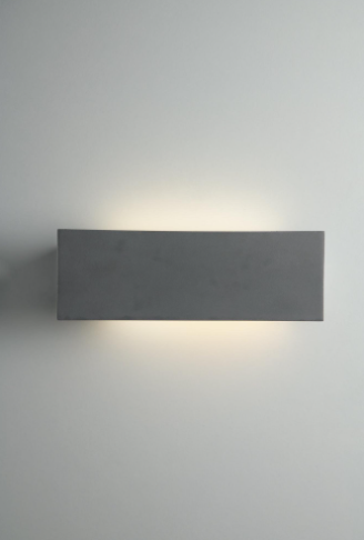 Applique per esterno in cemento grigio IP65 led integrato luce naturale 4000°k varie dimensioni PARKER