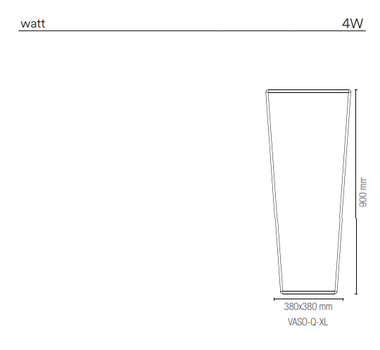 Vaso da esterno IP65 led RGB+W con telecomando in polietilene varie misure GECO-VASO