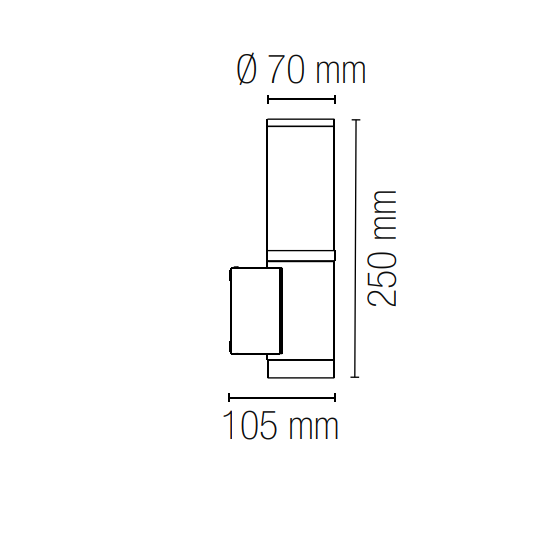 Applique per esterno IP54 in alluminio antracite led integrato 4000°k 13W 1440lm DISCOVERY