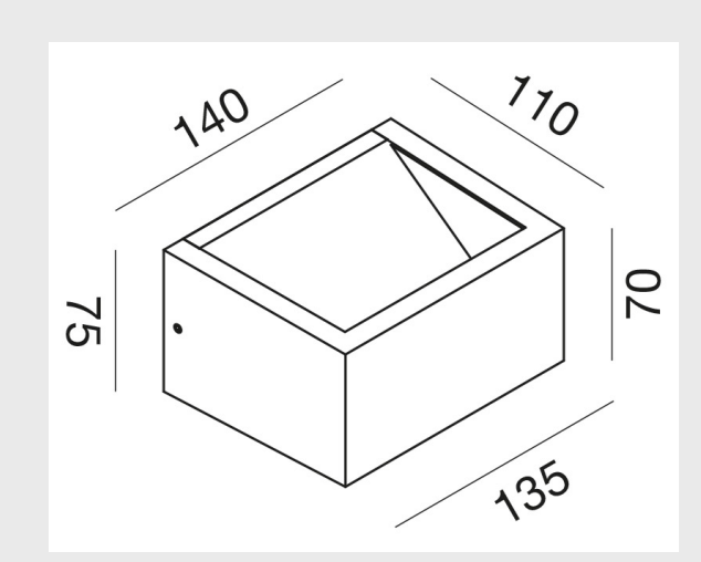 GEALUCE Applique in alluminio antracite-marrone IP54 LED CCT