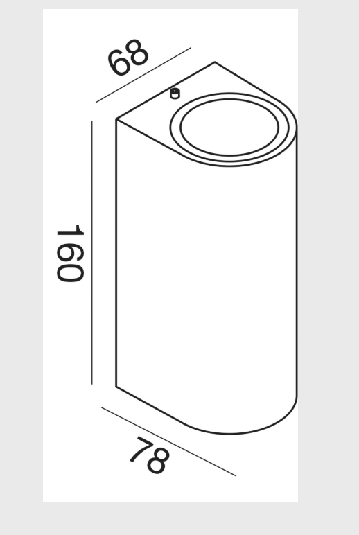 GEALUCE Applique cilindro in alluminio bianco-antracite-marrone IP44 1-2XGU10 non incl.