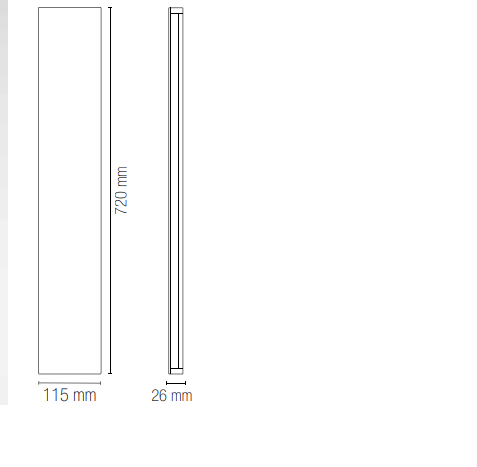 Applique per esterno in alluminio antracite IP65 led integrato luce natura 4000°k disponibile in due misure RIBBON