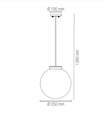 Sospensione per esterno IP44 sfera diametro 25cm in PMMA trasparente , bianco , fumè 1XE27 non inclusa POLLY-S