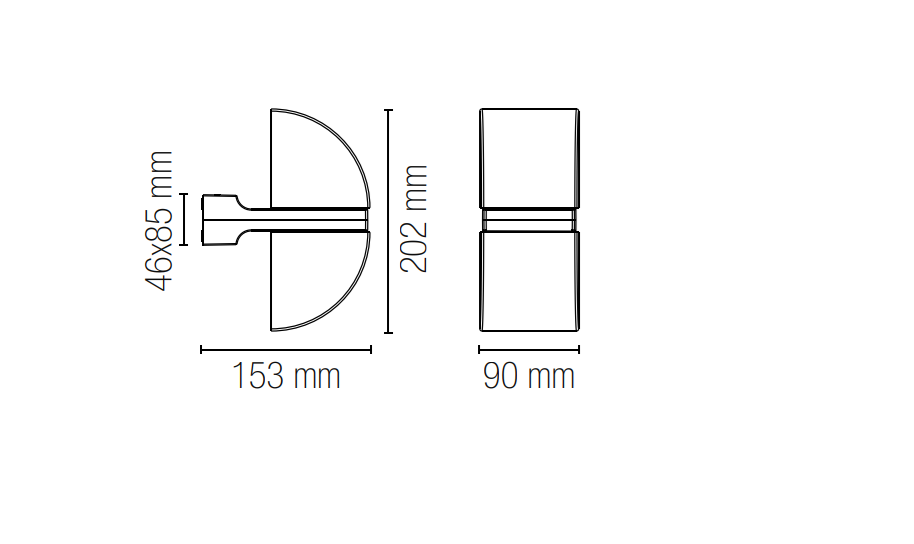 Applique per esterno in alluminio antracite IP44 led integrato 4000°k 8W 840 lm IDEM