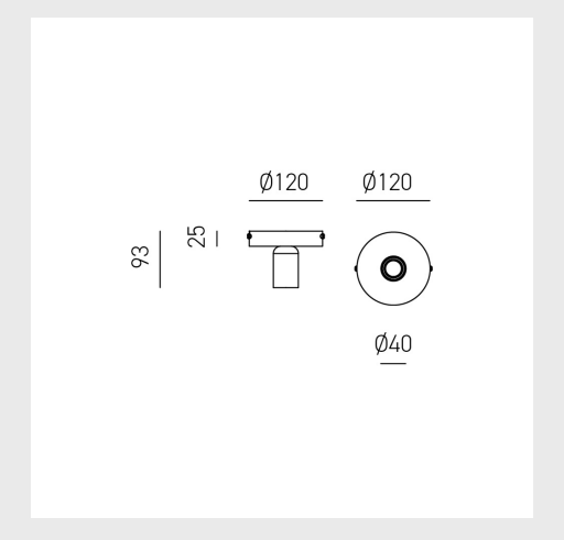 GEALUCE Plafone in metallo 1XE27 non incl. finitura bianco-nero-ottone-rame-nickel-grigio cemento. POINT