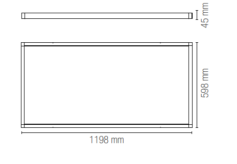 Struttura per pannello led 60x120 finitura bianca collezione PANEL