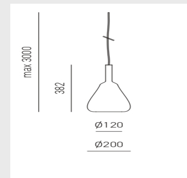 GEALUCE Vetro borosilicato con portalampada E27 e cavo 3MT varie finiture OFELIA KIT S/11