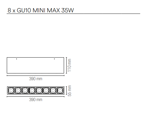 Plafoniera con struttura in gesso verniciabile lampade MINI GU10 non incluse collezione HAPIS