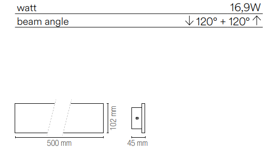 Applique per esterno in cemento grigio IP65 led integrato luce naturale 4000°k varie dimensioni PARKER