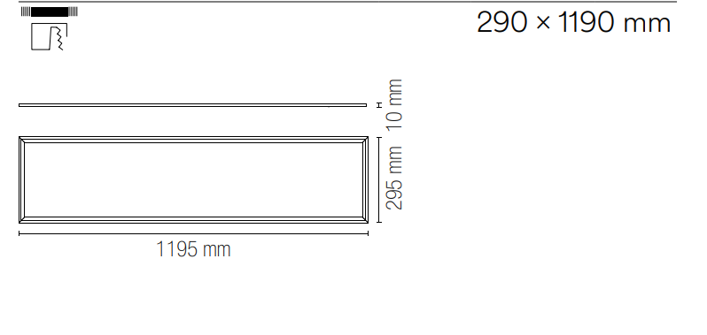 Pannello led 40W - 3200 lumen in alluminio e diffusore acrilico UGR<19 PANEL quadrato-rettangolare