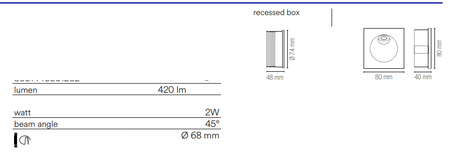 Segnapassi incasso in alluminio pressofuso IP54 finitura nero o bianco goffrato quadrato led integrato luce natura 4000°k 2W 420LM ONYX