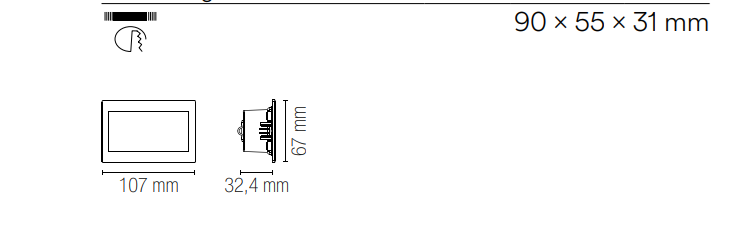 Lampada d'emergenza incasso su cassetta derivazione 503 NON INCLUSA led integrato 1W 4000°k 80 lumen con batteria Li-on INCLUSA collezione HELP 503