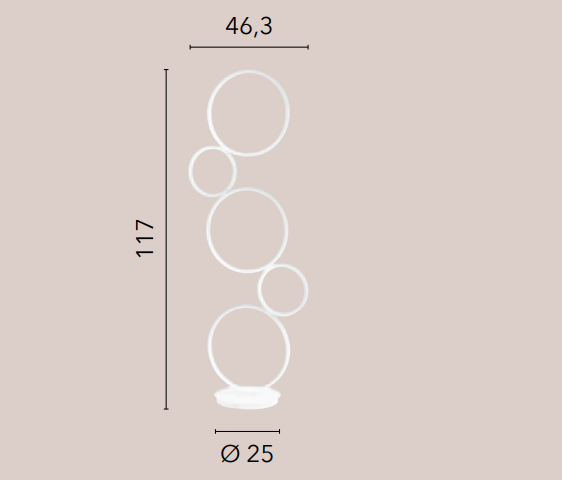 Piantana in alluminio bianco con diffusore in silicone LED CCT 36W 4080Lm FREDY-PT5