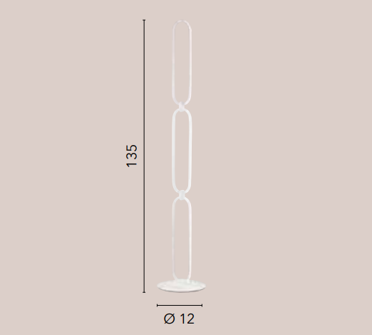 Piantana LED in alluminio bianco e diffusori in silicone 30W 2700LM 4000°k INFINITY-PT