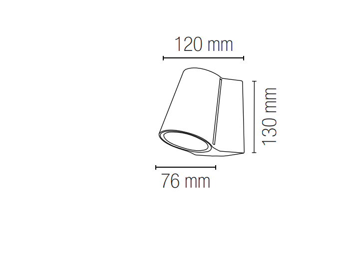 Applique per esterno in alluminio antracite o bianco IP44 led integrato 4000°k 6W 400 lumen SINTESI