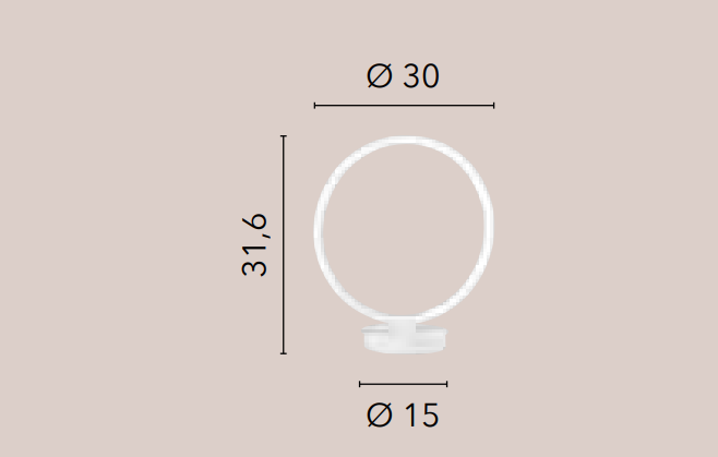 Lumetto in alluminio bianco con diffusore in silicone CCT LED 15W 1440 LM FREDY-L1