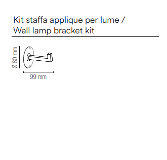 Accessori per lampada da tavolo OBERON kit staffa o kit sospensione in metallo