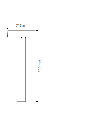 Palo per esterno IP65 in metallo antracite o corten lampade 4XG9 non incluse collezione UNDERWOOD