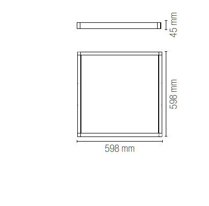 Struttura per pannello led finitura bianca-grigia-nera 60x60