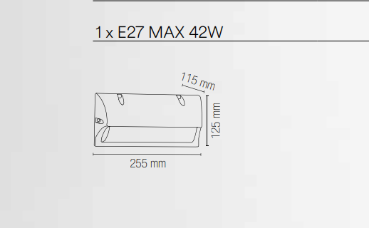 Applique per esterno in alluminio finitura antracite con diffusore opale in policarbonato IP54 1XE27 non inclusa ATLANTA