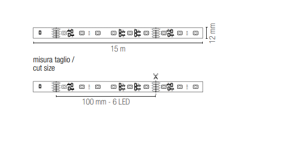 Strip led 15 metri RGB 24V 10W/m IP20