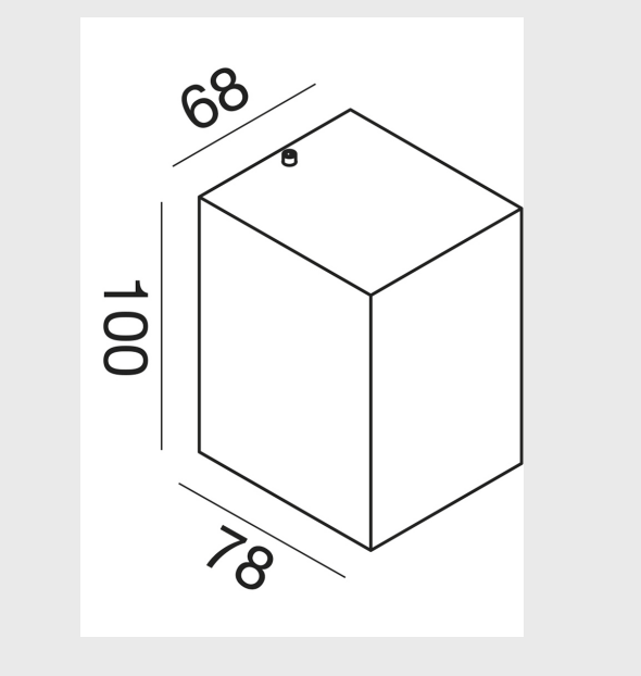 GEALUCE Applique quadrato in alluminio bianco-antracite-marrone IP44 1-2XGU10 non incl.