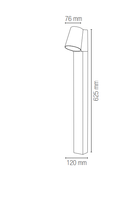 Palo per esterno in alluminio antracite o bianco IP44 led integrato 4000°k 6W 400 lumen SINTESI