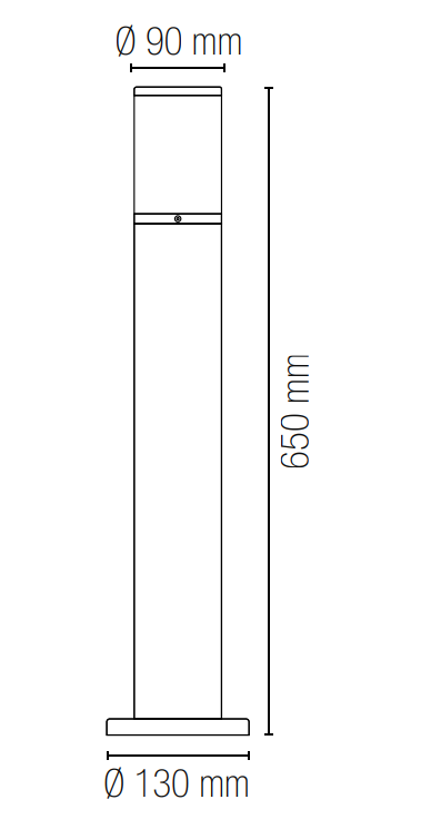 Palo per esterno in alluminio antracite IP54 led integrato 4000°k disponibile anche con 2 prese schuko DISCOVERY