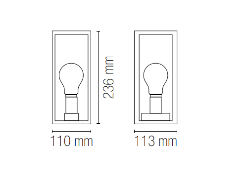 Applique per esterno in metallo bianco , nero , silver o bronzo con diffusore in vetro IP44 1XE27 non inclusa MONDRIAN