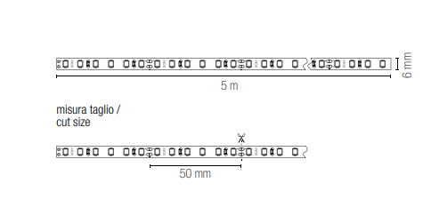 Strip led 5 metri ultrasottile 24V 18W/m IP20 disponibile in tre tonalità 3000-4000-6000