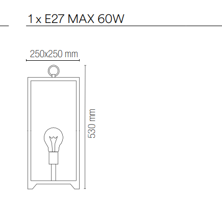 Lampada da tavolo per esterno IP44 in metallo bianco o antracite diffusore in vetro lampada 1XE27 non inclusa MIRAGE