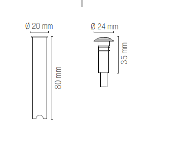 Segnapasso incasso IP67 in alluminio finitura nikel led integrato 3000-4000°k tensione costante 12-24V 1W 85LM